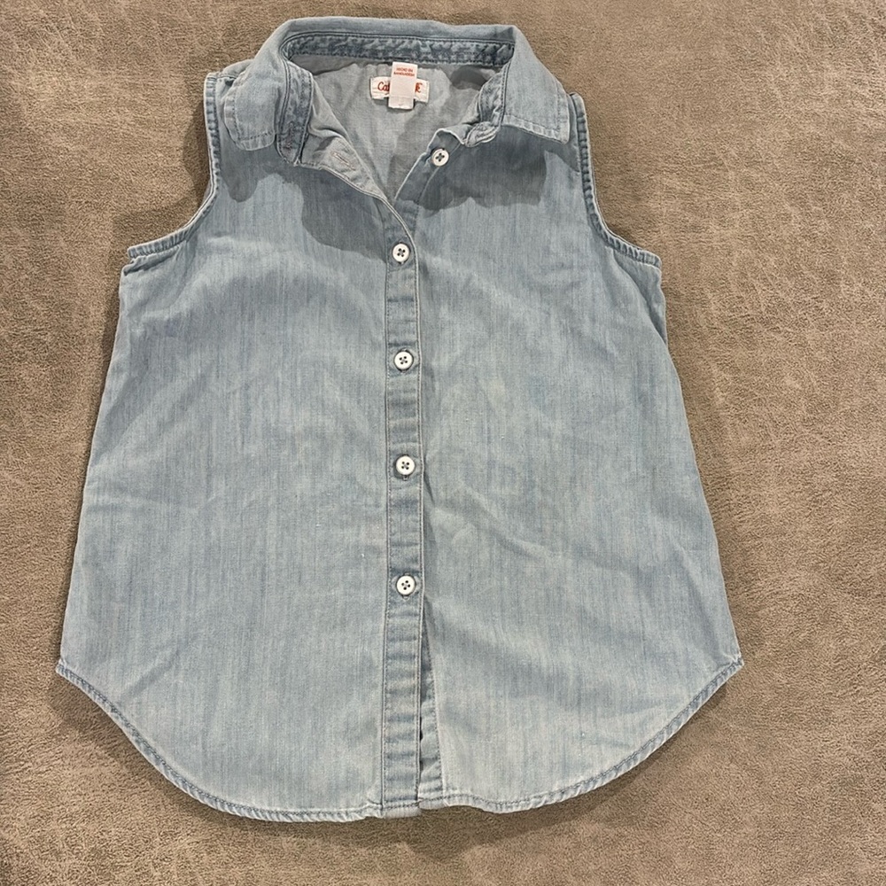Girls Jean Button Up